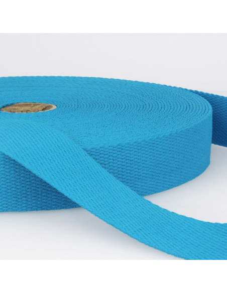 Sangle coton pour sacs - Bleu turquoise