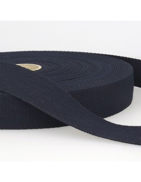 Sangle coton pour sacs - Bleu marine
