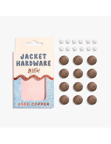 Kit de boutons jeans pour vestes - Cuivre
