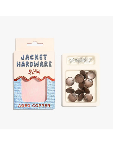 Kit de boutons jeans pour vestes - Cuivre
