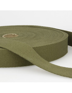 Sangle coton pour sacs - Kaki