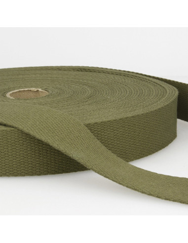 Sangle coton pour sacs - Kaki