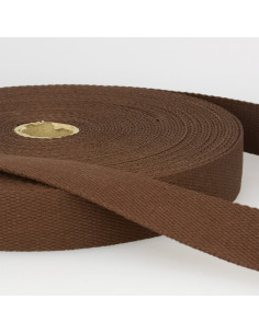 Sangle coton pour sacs - Marron