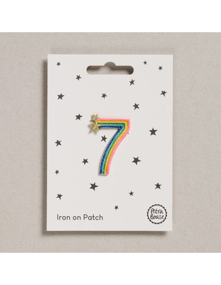 Patch thermocollant - Chiffre 7 arc en ciel