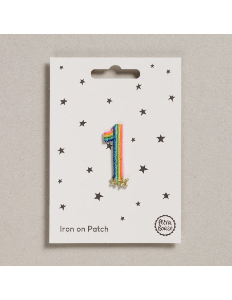 Patch thermocollant - Chiffre 1 arc en ciel