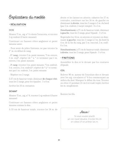 Livre accessoires à tricoter - 20 modèles à réaliser
