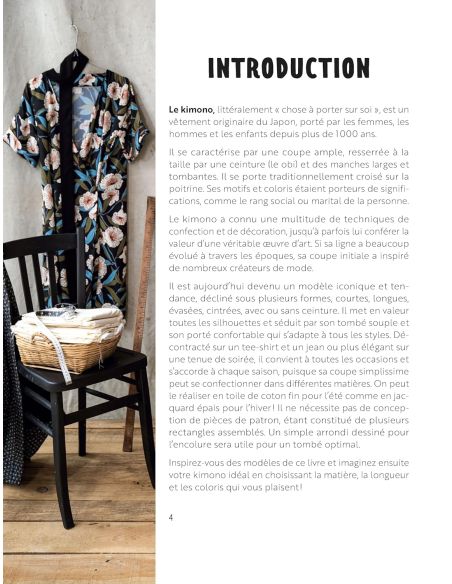 Livre coudre ses kimonos - petit cahier couture