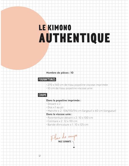 Livre coudre ses kimonos - petit cahier couture