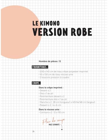 Livre coudre ses kimonos - petit cahier couture