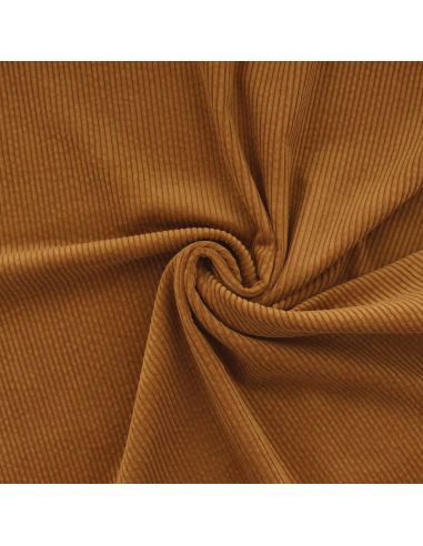 Tissu velours côtelé coton - Havane
