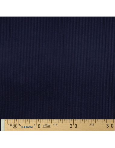 Tissu velours côtelé coton - Bleu marine