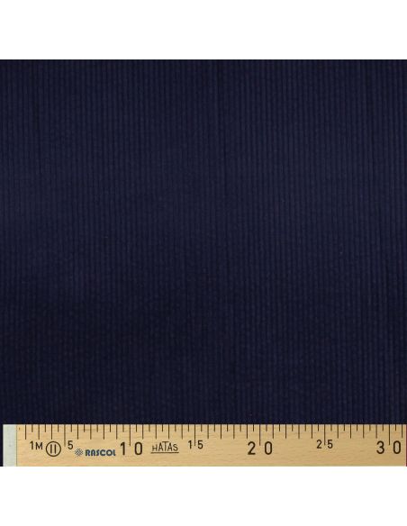 Tissu velours côtelé coton - Bleu marine