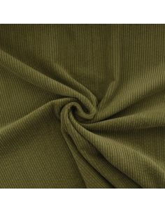 Tissu velours côtelé coton - Olive