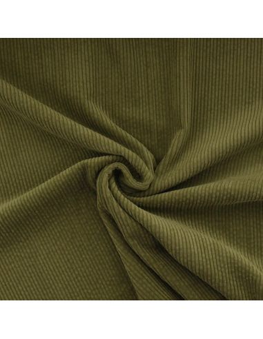 Tissu velours côtelé coton - Olive