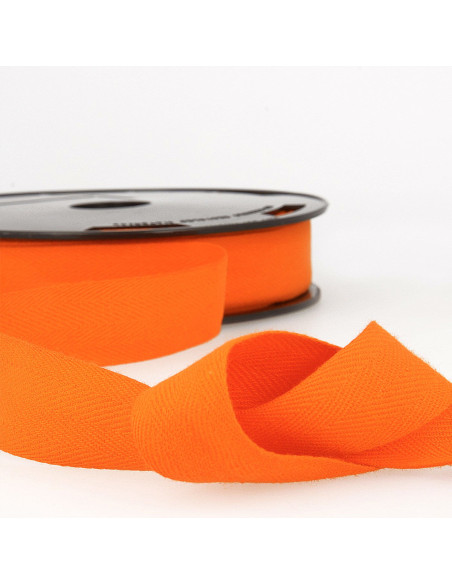 Ruban sergé coton - Orange