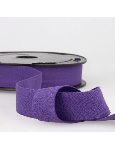 Ruban sergé coton - Violet