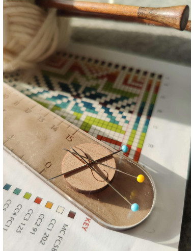 Règle magnétique de suivi tricot en acrylique recyclé