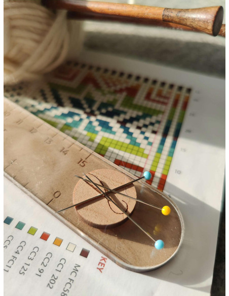 Règle magnétique de suivi tricot en acrylique recyclé