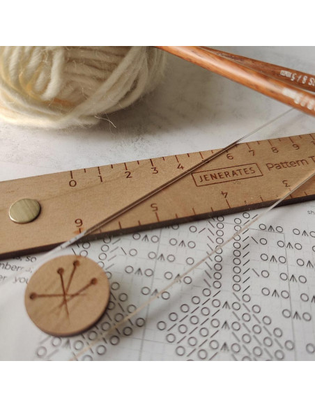 Règle magnétique de suivi tricot en acrylique recyclé
