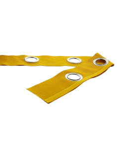 Bande à oeillets argent mat - Jaune moutarde