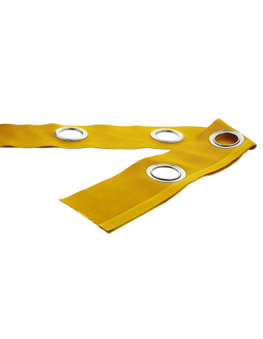 Bande à oeillets argent mat - Jaune moutarde