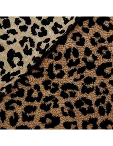 Tissu fourrure bouclette Teddy - Léopard