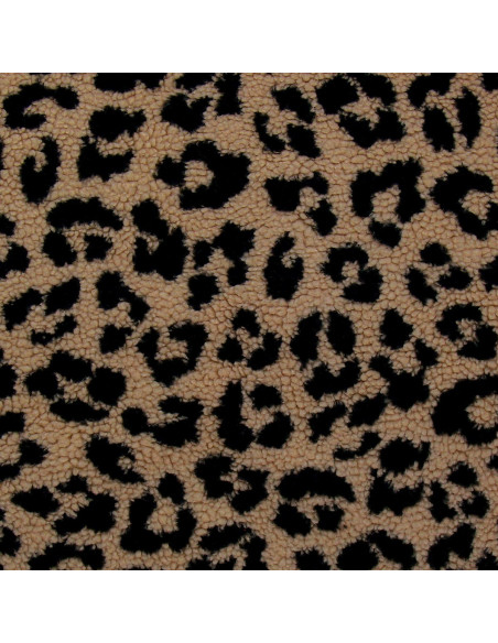 Tissu fourrure bouclette Teddy - Léopard