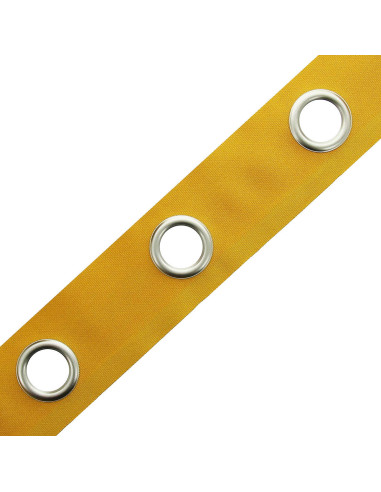 Bande à oeillets argent mat - Jaune moutarde