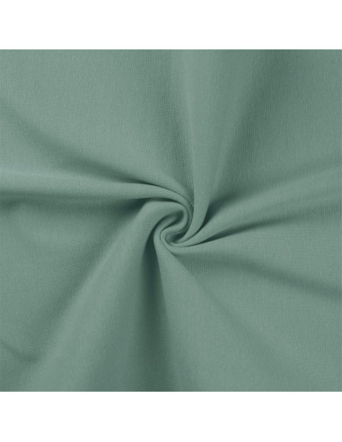 Tissu jersey bord côte - Vert de gris