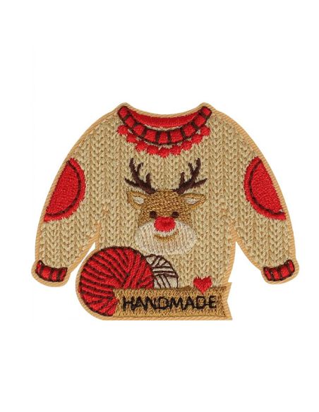 Écusson thermocollant pull de noël