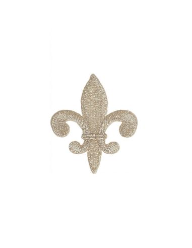 Écusson thermocollant fleur de lys - Argent
