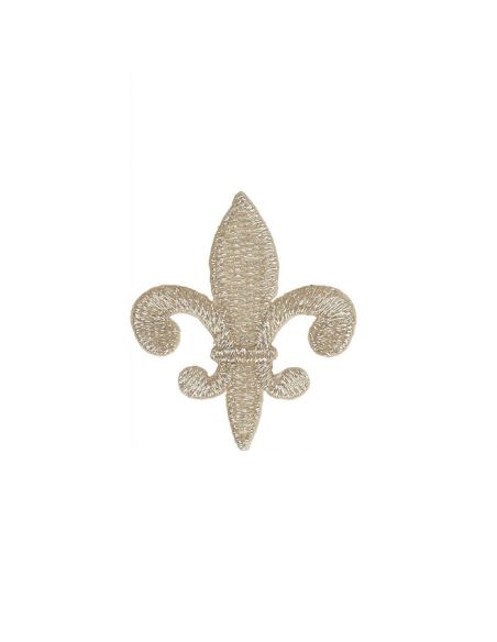Écusson thermocollant fleur de lys - Argent
