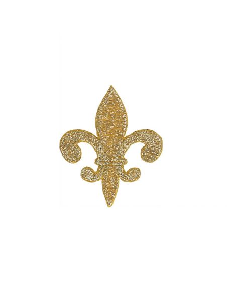 Écusson thermocollant fleur de lys - Or