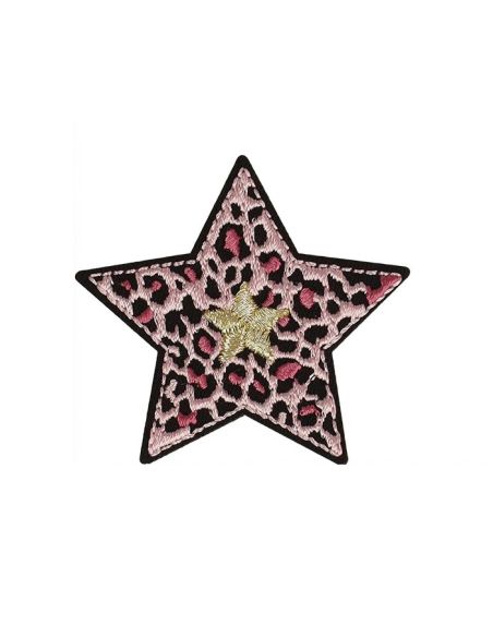 Écusson thermocollant étoile - Panthère rose