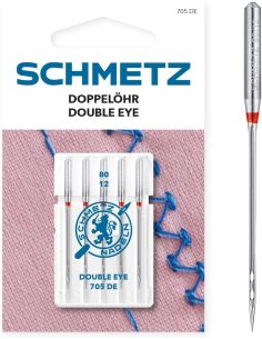 Aiguille avec double chas Schmetz