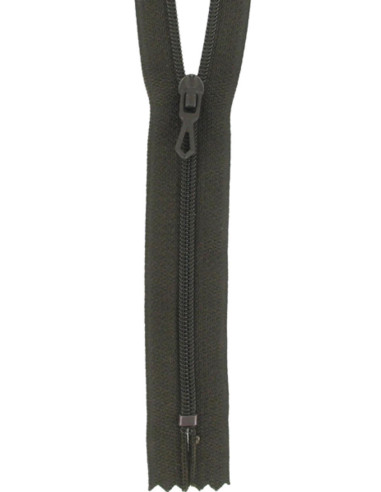 Fermeture éclair nylon - Brou de noix
