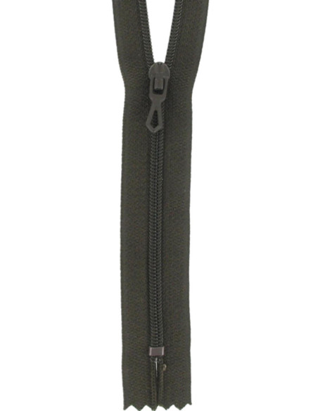 Fermeture éclair nylon - Brou de noix