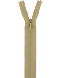 Fermeture éclair invisible - Beige moyen