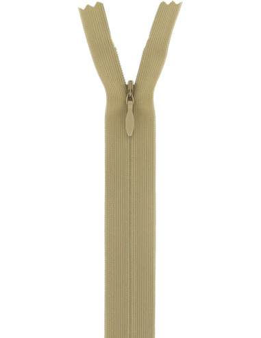 Fermeture éclair invisible - Beige moyen