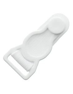 Boucle porte jarretelle en métal - Blanc
