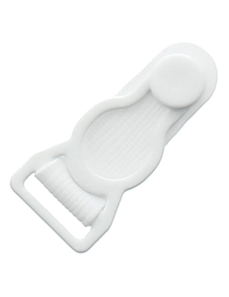 Boucle porte jarretelle en métal - Blanc