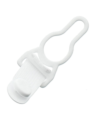 Boucle porte jarretelle en métal - Blanc