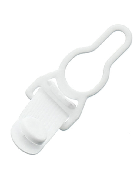 Boucle porte jarretelle en métal - Blanc