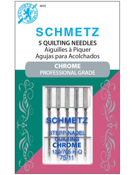 Aiguilles à quilter chromé Schmetz
