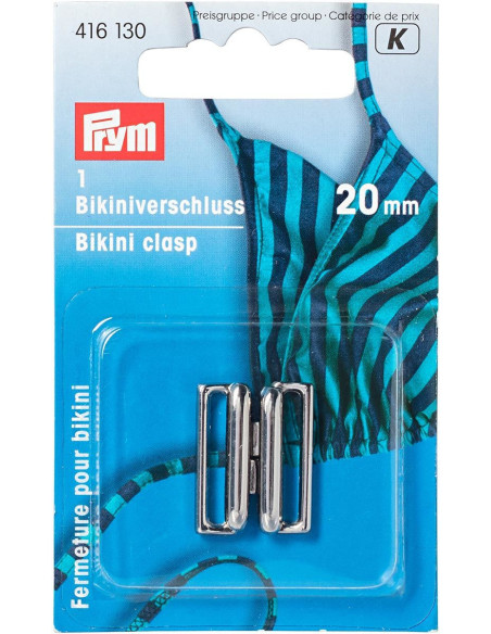 Clips maillot de bain métal Carré - Argent