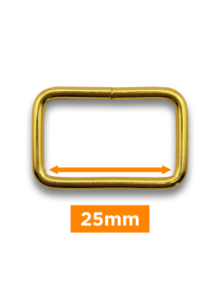 Boucle rectangulaire - Or 25 mm