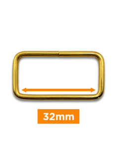 Boucle rectangulaire - Or 32 mm