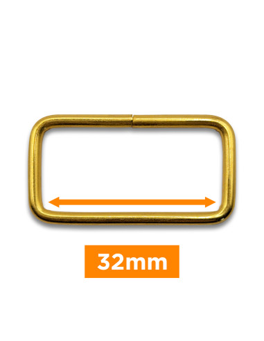 Boucle rectangulaire - Or 32 mm