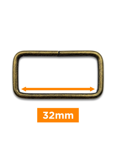Boucle rectangulaire - Bronze 32 mm