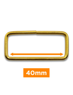 Boucle rectangulaire - Or 40 mm